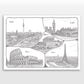Personalised Adventures & Memories Print (4 to 10 location print)