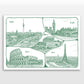 Personalised Adventures & Memories Print (4 to 10 location print)
