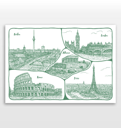 Personalised Adventures & Memories Print (4 to 10 location print)