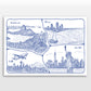 Personalised Adventures & Memories Print (4 to 10 location print)