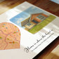 Personalised Home Portrait With Street Map - Colour
