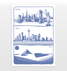 Personalised Adventures & Memories Print (3 Location Print)