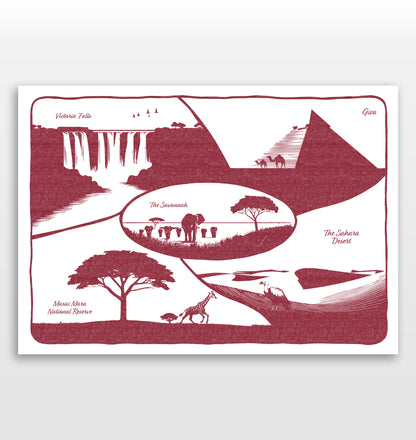 Personalised Adventures & Memories Print (5 Location Print)