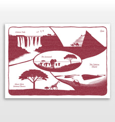 Personalised Adventures & Memories Print (5 Location Print)