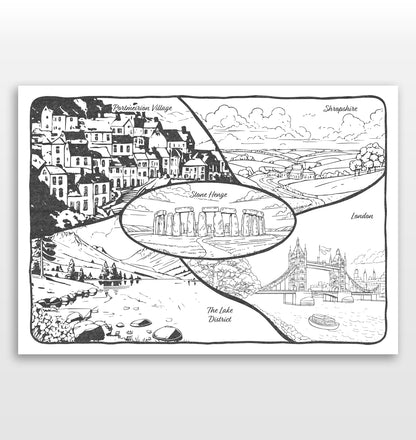 Personalised Adventures & Memories Print (5 Location Print)