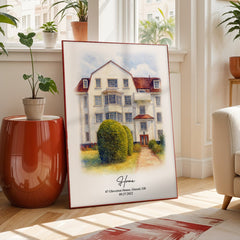 Personalised Watercolour Home Portrait