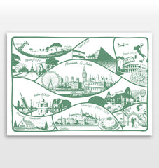 Personalised Adventures & Memories Print (10 Location Print)