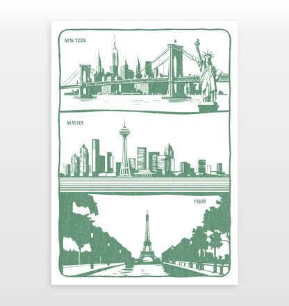 Personalised Adventures & Memories Print (3 Location Print)