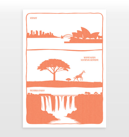 Personalised Adventures & Memories Print (3 Location Print)