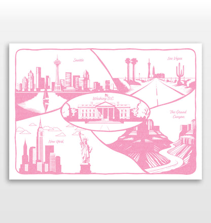 Personalised Adventures & Memories Print (4 to 15 location print)