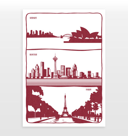 Personalised Adventures & Memories Print (3 Location Print)