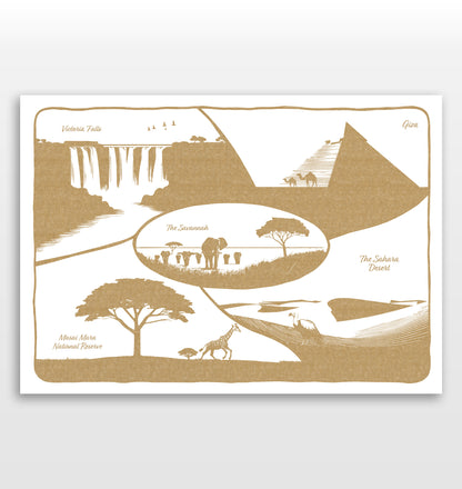 Personalised Adventures & Memories Print (5 Location Print)